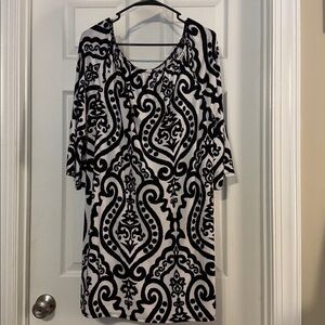 Vanilla Bay Monochrome Patterned Dress